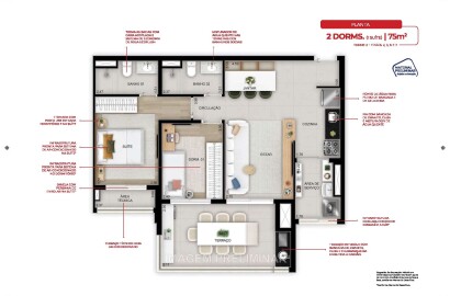 Quadra Dialogo Home Clube - 75m