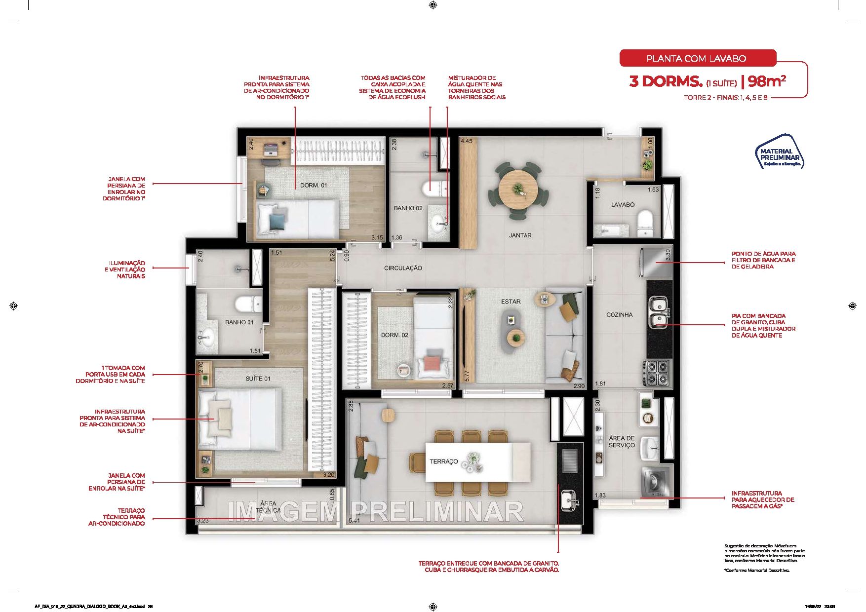 Quadra Dialogo Home Clube - 98m