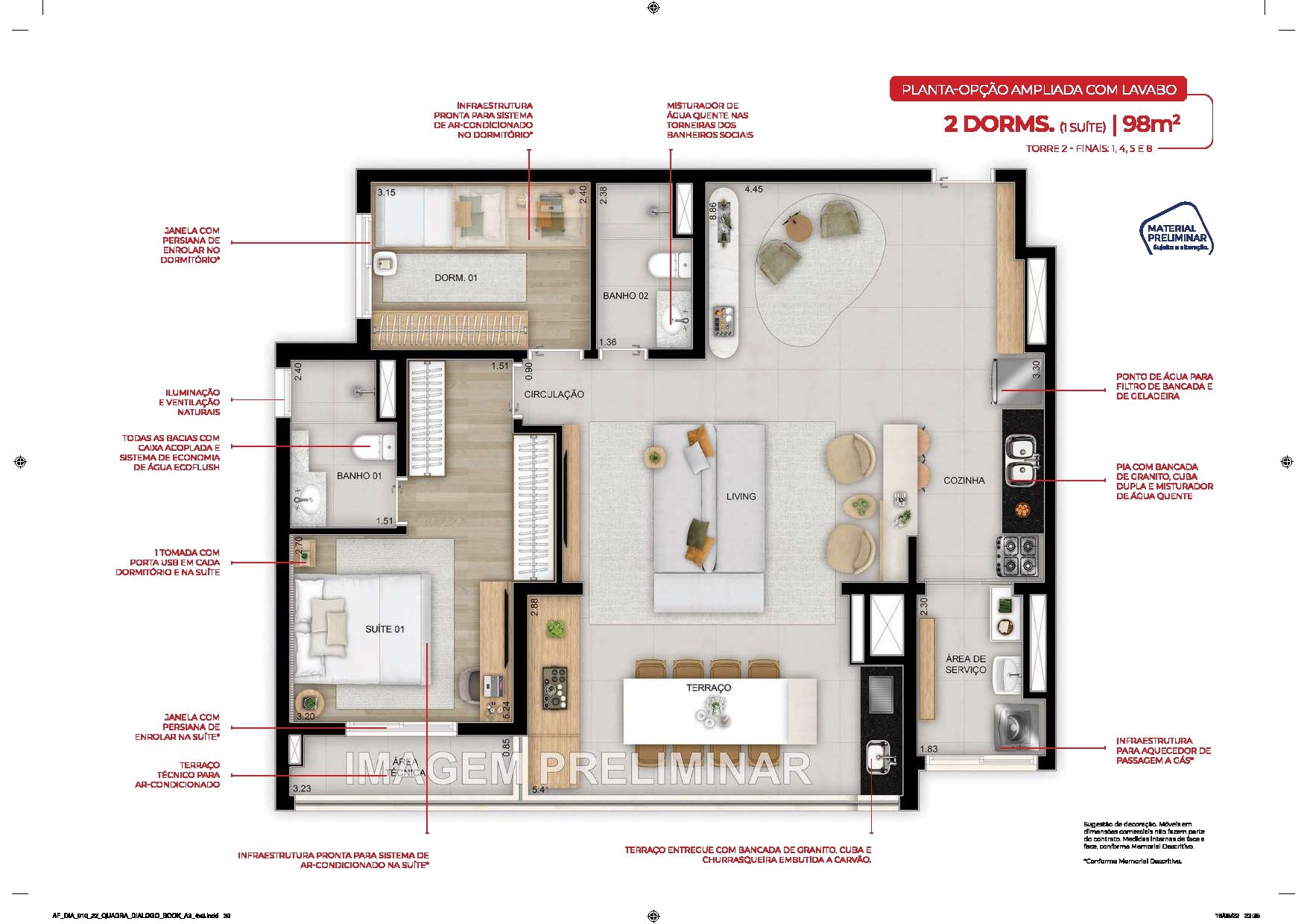 Quadra Dialogo Home Clube - 98m